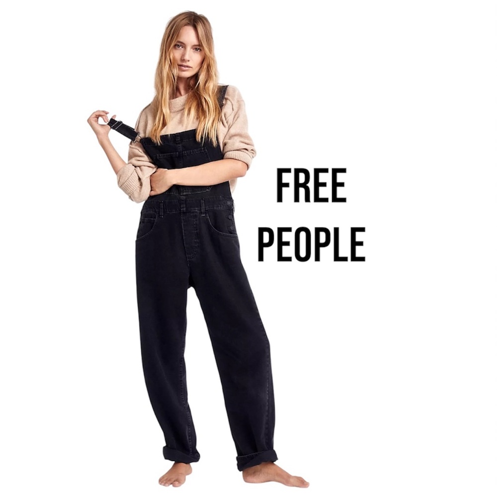 WE THE FREE Ziggy Denim Overalls | Black | Women’s 25 | Free People